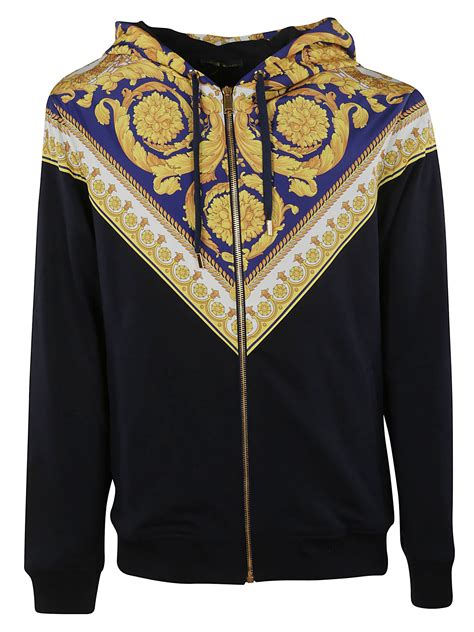 versus versace mens sweater|Versace barocco hoodie.